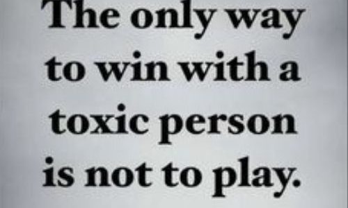 Encouraging you to beware of toxic people on near a river.